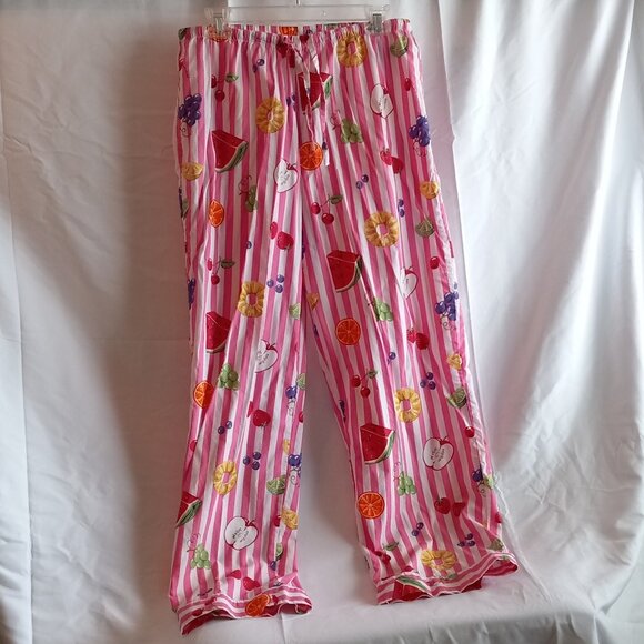 Nick & Nora Striped Summer Fruit Pajamas set - Picture 7 of 8